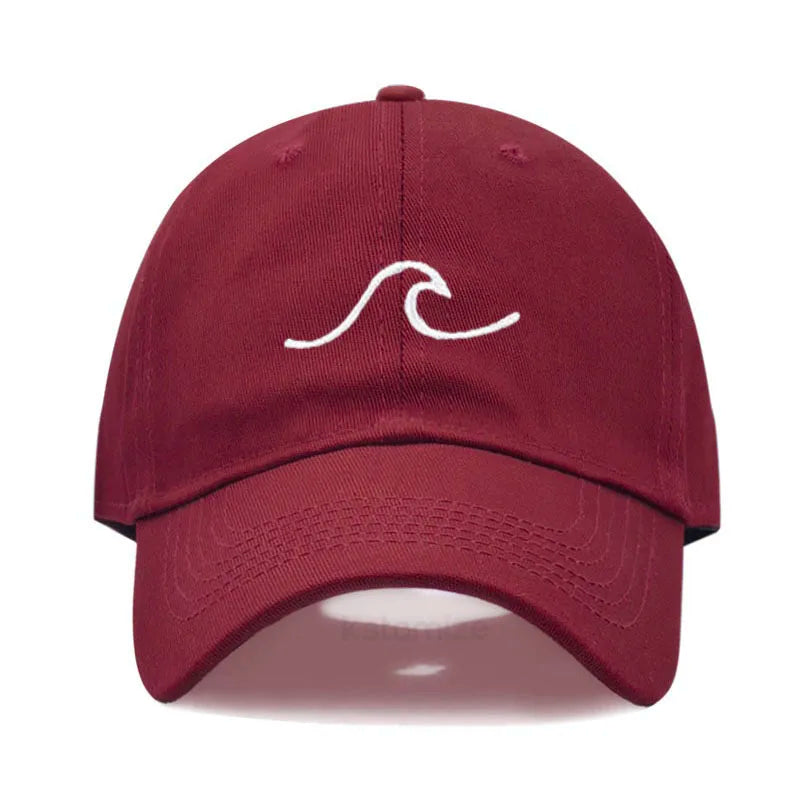 Men's Baseball Cap Women's Washed Cotton Waves Embroidery Embroidery Dad Hat Sport Golf Caps For Man Sun Hats Dropshipping