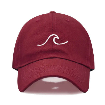 Men's Baseball Cap Women's Washed Cotton Waves Embroidery Embroidery Dad Hat Sport Golf Caps For Man Sun Hats Dropshipping