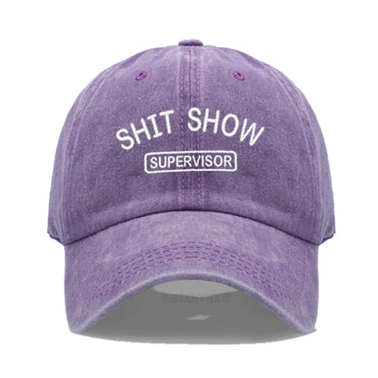 Men's Baseball Cap Women's Sport Golf Caps for Man Washed Cotton SHIT SHOW SUPERVISOR Embroidery Dad Hat Sun Hats Dropshipping