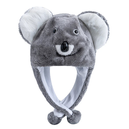 New Style Unisex Funny 3D Animal Style Decorative Hat Mischievous Couple Cap For Man Women Plush Winter Lovely Family Hat