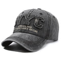 Adjustable Women's Black Baseball Cap - Breathable, Stylish, Sun Protection, "NYC" Embroidery, Hand Washable