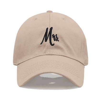 Matching Mr. & Mrs. Baseball Cap Men's Women's Cotton Embroidery Sport Golf Caps Bridal Gift Newlywed Honeymoon Wedding Gift