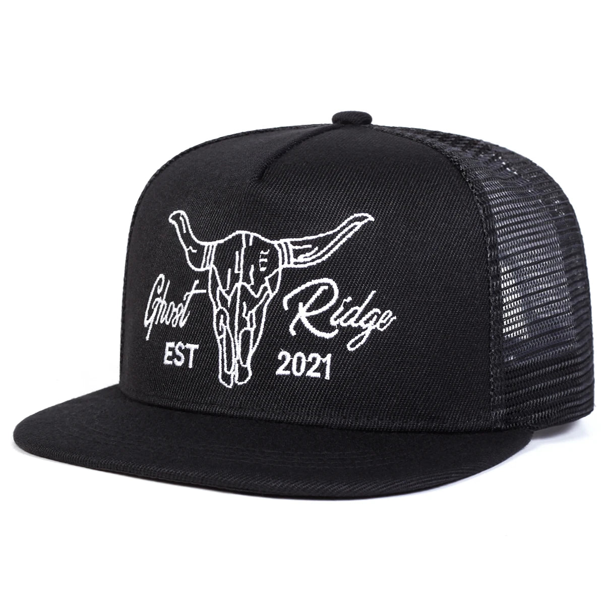 Unisex Ox Head Letter Embroidery Hip-hop Net Hats Spring Summer Outdoor Adjustable Casual Baseball Caps Sunscreen Hat