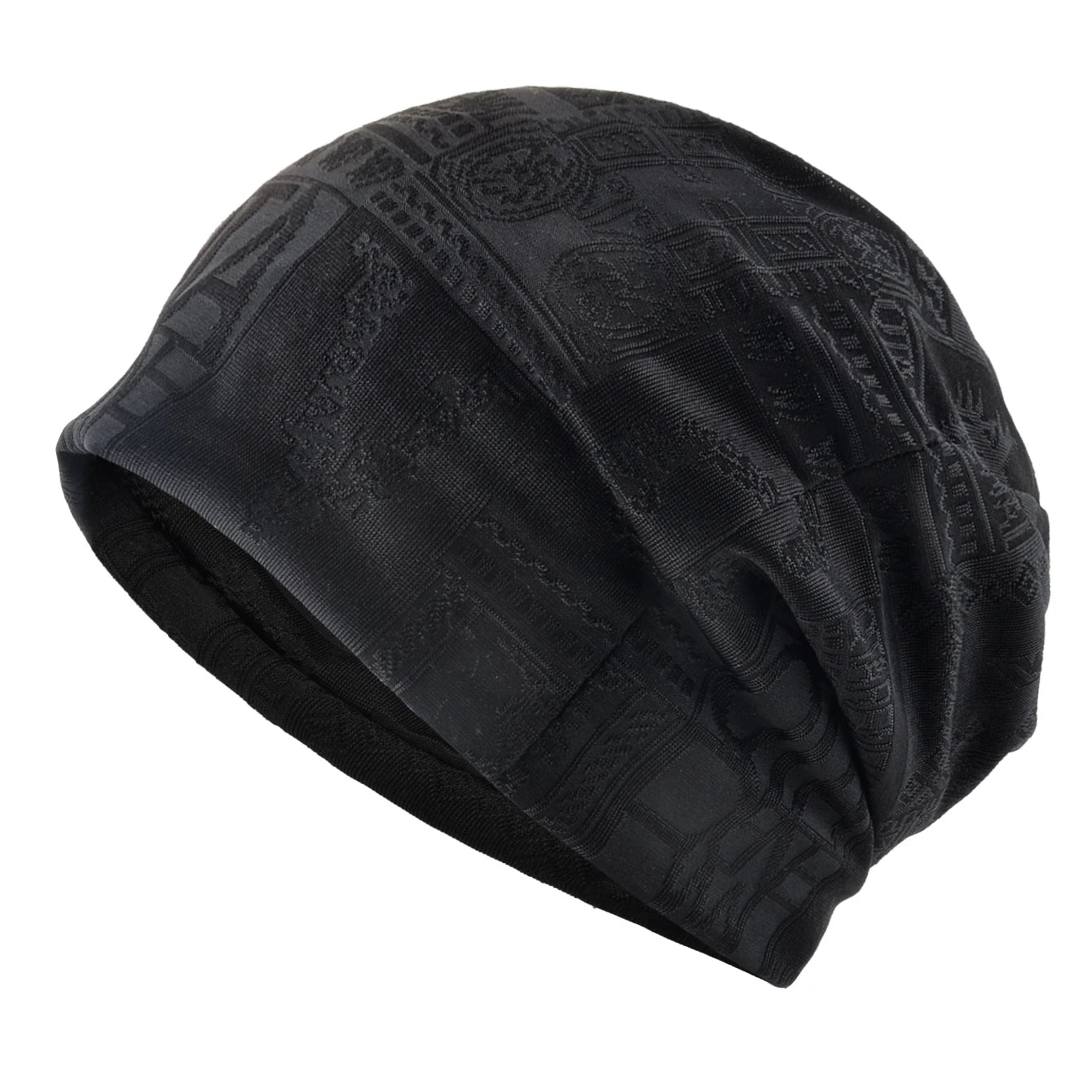 Double Use Scarf Beanie Women Knitted Jacquard Hats Men Scarf Beanie Outdoor Hiking Cycling Turban Ponytail Hat For Women