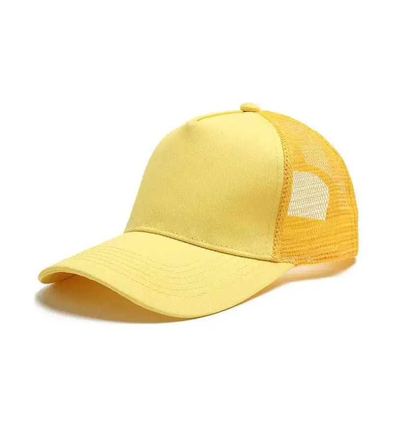 Mesh Cap Women Spring Summer Hats For Women Baseball Cap Cotton Solid Colored Wholesale Stock 6 Panel 5 Panel Breathable Cap