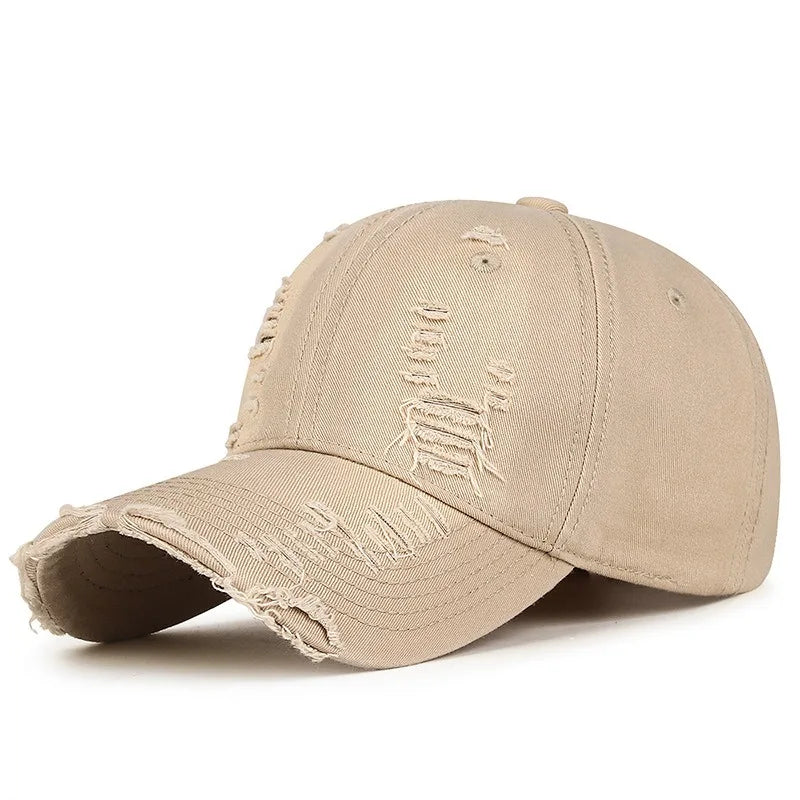 Cool Fashion Women Men Ripped Denim Cotton Baseball Cap Male Female Four Seasons Sports Snapback Sun Cap Hat For Women Men