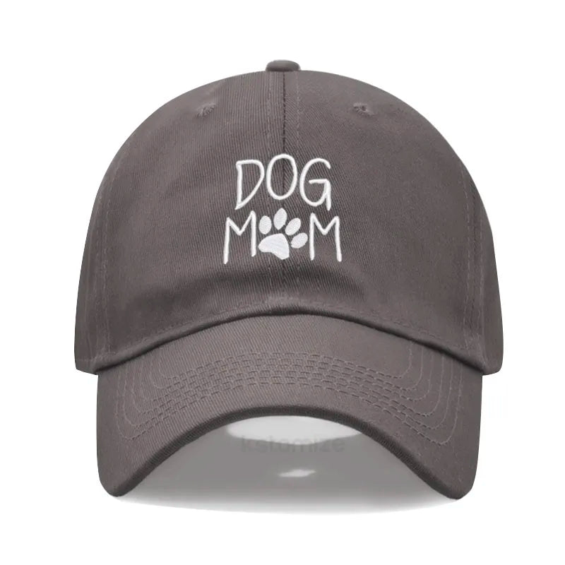 Dog Mom Embroidered Baseball Cap for Women Men Fashion Adjustable Soft Cotton Dad Hat Unisex Classic Golf Caps