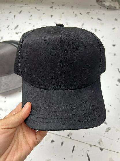 Unisex 5 Panel Suede Mesh Baseballl Cap Four Season Men Women Blank Snapback Caps Dad Hats Outdoor Sport Sun Gorras