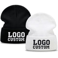 Personalized Custom Logo Embroidery Beanie Hat Design Your Own Winter Warm Knit Cap