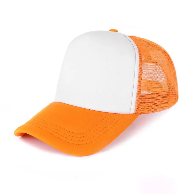 50 Color Unisex SummerTrucker Hat For Adult Net Baseball Cap Men Women Polyester Blank Mesh Adjustable Sun Hat Visor