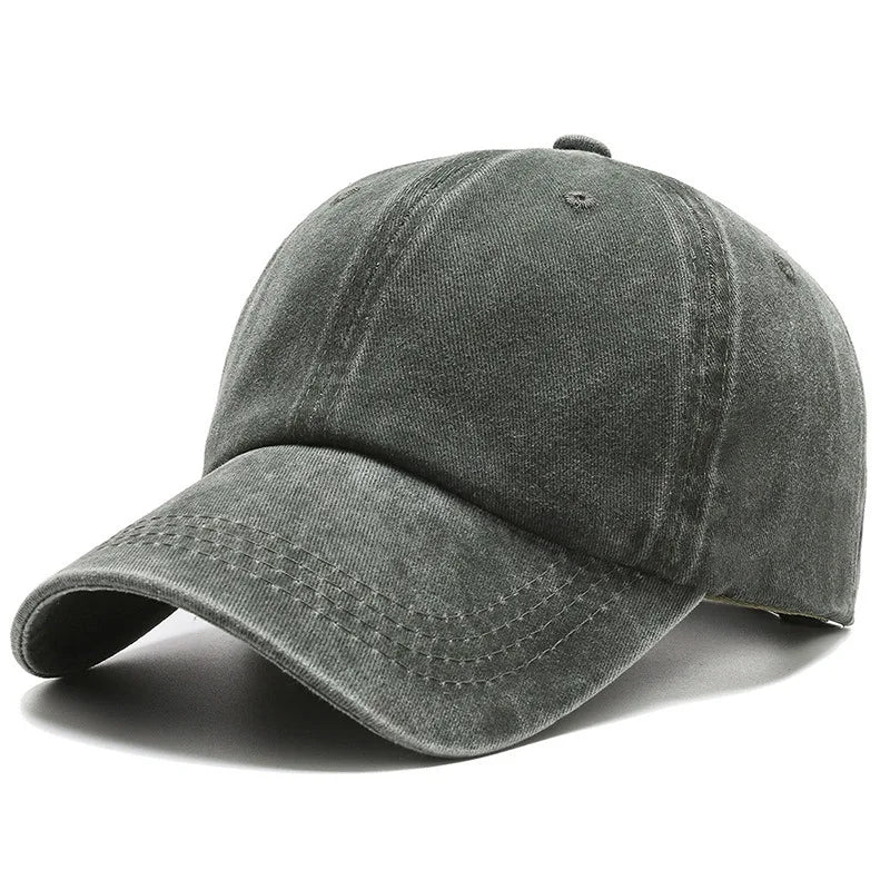 Baseball Cap Women Men Unisex Washed Cotton Adjustable Solid Color Couple Cap Vintage Dad Hat Snapback Outdoor Sport Trucker Cap