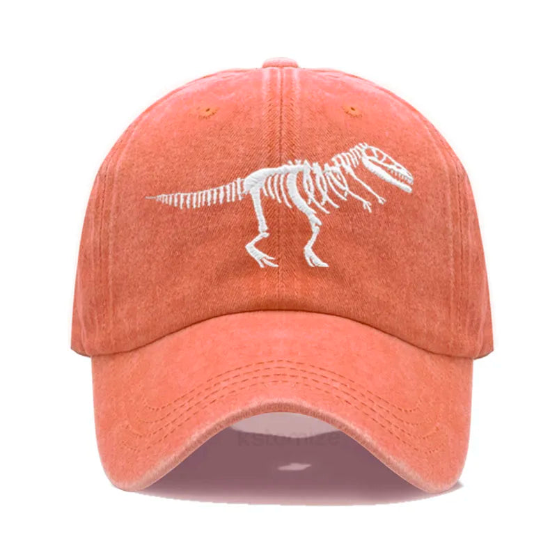 Cotton Baseball Cap for Men Women Unisex Embroidery Dinosaur Tyrannosaurus Rex Dad Hat Protection Outdoor Sports Golf Caps