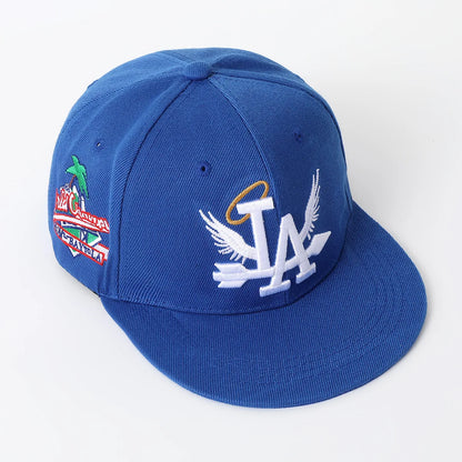 Fashion Unisex Lette Embroidery Baseball Caps Los Angeles Snapback Hat Angel Wings Hip Hop Caps Outdoor Adjustable Casual SunHat