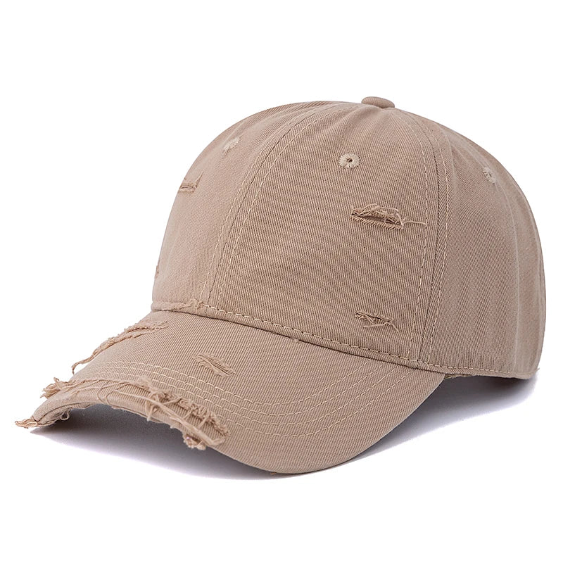 Hot Sale Washed Cotton Retro Distressed style Cap High Quality Baseball Cap Women Dopamine Cap Outdoor Hats