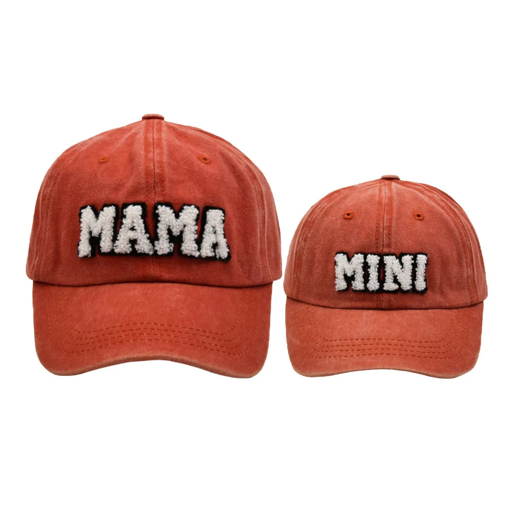 New Cool Mama Mini Women Children Kids Cap Sets Spring Summer Outdoor Lady Female Boy Girls Baseball Cap For Women