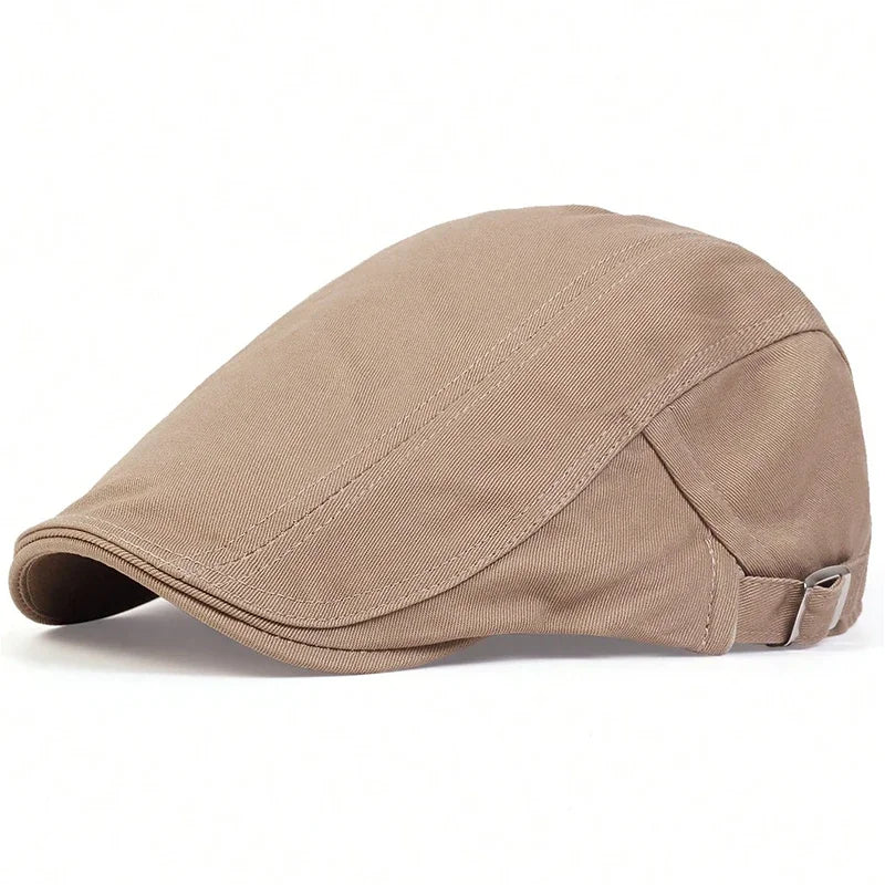 Men Light Board Solid Color Berets Newsboy Caps Hip Hop British Painters Hats Spring and Summer Adjustable Flat Cap