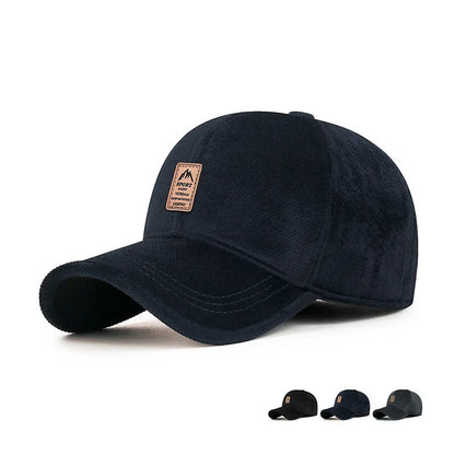 Autumn And Winter Cotton Hat With Fleece Warm Ear Protection Baseball Cap In The Old Man Hat