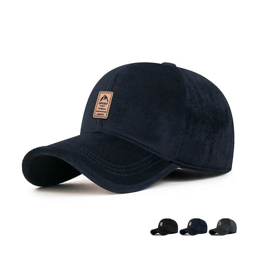 Autumn And Winter Cotton Hat With Fleece Warm Ear Protection Baseball Cap In The Old Man Hat