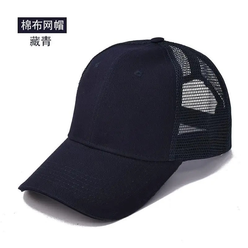 Mesh Cap Women Spring Summer Hats For Women Baseball Cap Cotton Solid Colored Wholesale Stock 6 Panel 5 Panel Breathable Cap