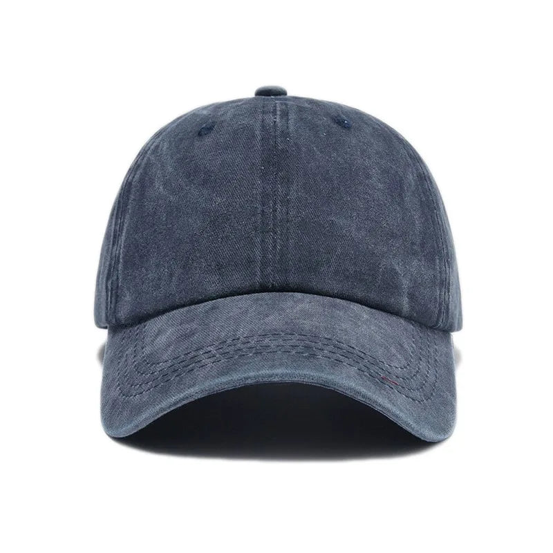 Washed Cotton Baseball Cap Vintage Women Men Hats Korean Style Street Trendy Cool Sunshade Riding Sports Cap Sun Hat Solid Color