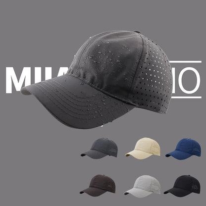Unisex Mesh Quick-Dry Baseball Cap – Moisture-Wicking Breathable Adjustable Sun Visor Fishing Outdoor Hat