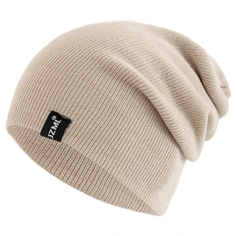 Unisex Letter Label Decor Beanie Hat Casual Multiple Colored Winter Knitted Hat Daily Life And Outdoor Beanie Cap