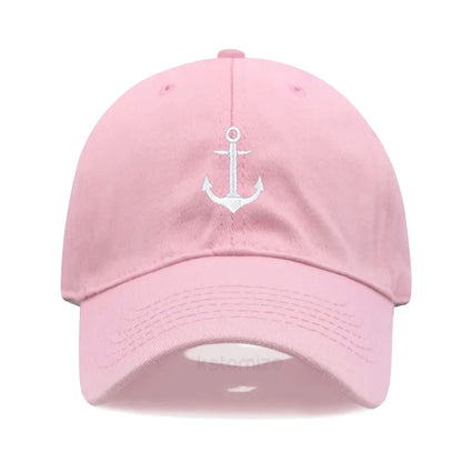 Anchor Embroidered Baseball Cap for Women Men Fashion Adjustable Soft Washed Cotton Dad Hat Unisex Classic Golf Caps