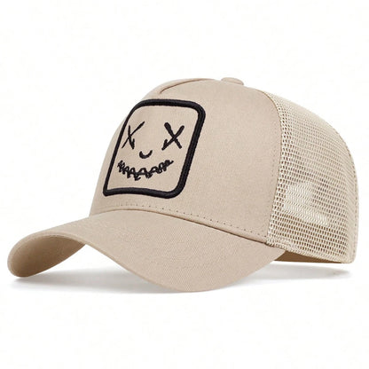 Unisex Personality Embroidery Baseball Net Caps Spring and Summer Outdoor Adjustable Casual Hats Sunscreen Hat Sports Golf Cap