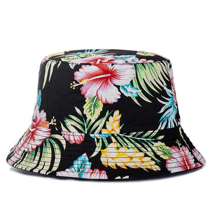 Unisex Bucket Cap Fruit Printing Hats Summer Double-sided Wear Man Women Cap Outdoor Sun Hat Classic Casual Panama Bucket Hat