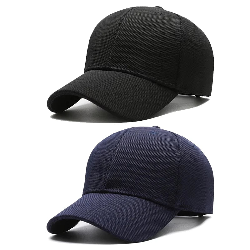 Unisex Minimalist Baseball Cap Large Size Breathable Casual Visor Hat