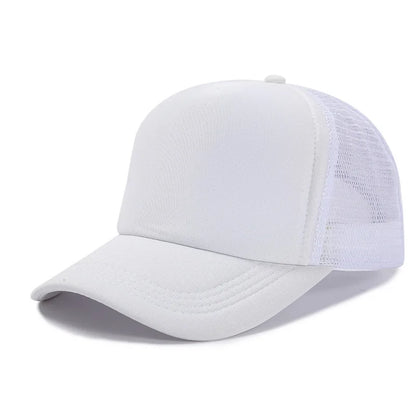 50 Color Unisex SummerTrucker Hat For Adult Net Baseball Cap Men Women Polyester Blank Mesh Adjustable Sun Hat Visor