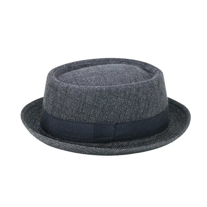 Cotton Sun Protection Top Hat for Men Simple and Retro Jazz Hat Outdoor Hip-hop Street Dance Hat