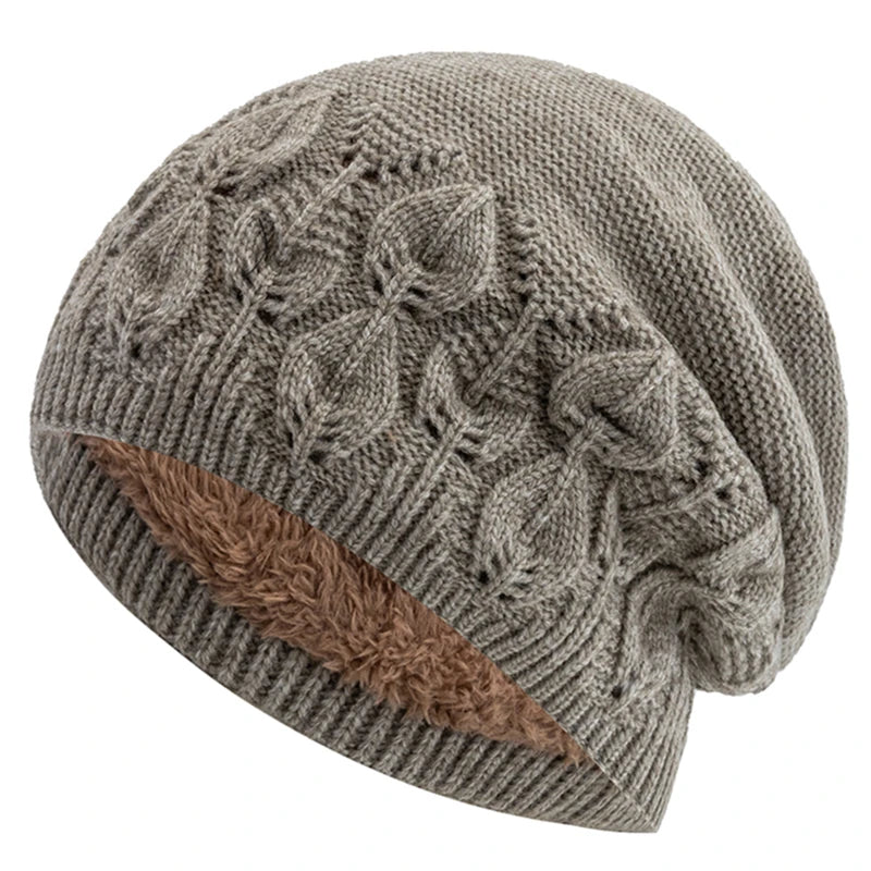 New Style Winter Hat Fashion Plush Fur Lined Hat For Men And Women Outdoor Peacock Feathers Figure Beanie Keep Warm Winter Cap