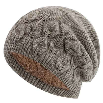 New Style Winter Hat Fashion Plush Fur Lined Hat For Men And Women Outdoor Peacock Feathers Figure Beanie Keep Warm Winter Cap