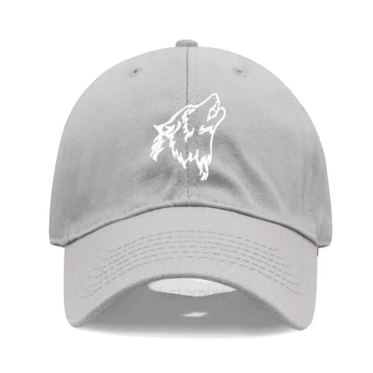 Women's Baseball Cap Men's Washed Cotton Wolf Howl Embroidery Embroidery Dad Hat Sport Golf Caps For Man Sun Hats Dropshipping