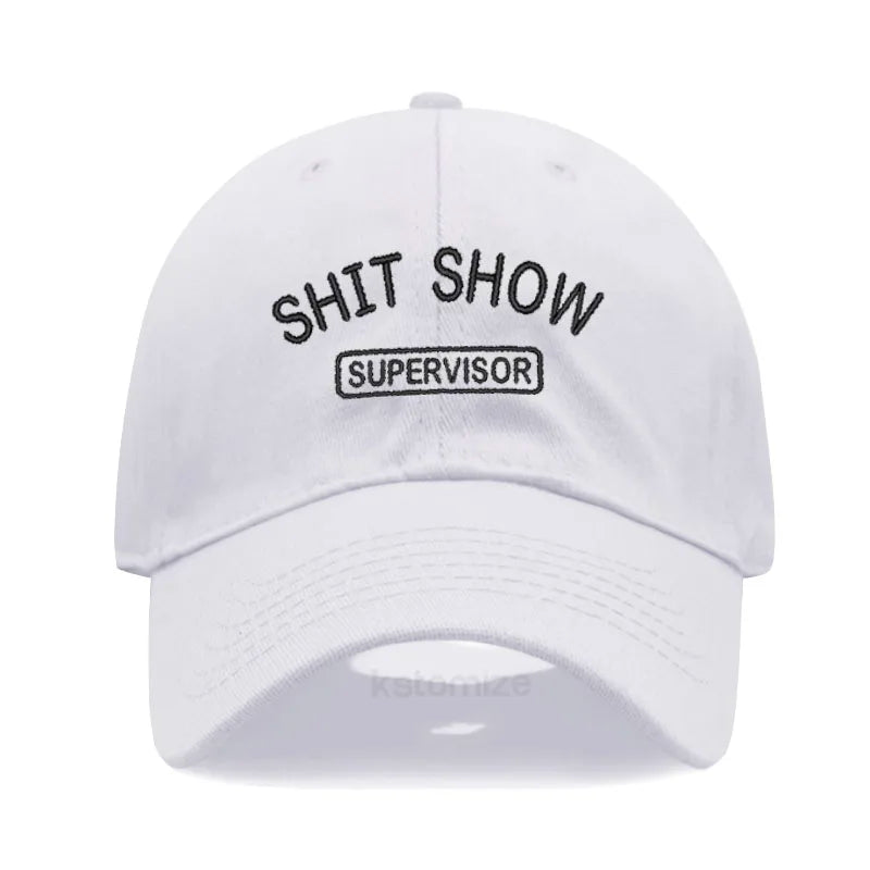 Men's Baseball Cap Women's Sport Golf Caps for Man Washed Cotton SHIT SHOW SUPERVISOR Embroidery Dad Hat Sun Hats Dropshipping