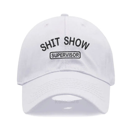 Men's Baseball Cap Women's Sport Golf Caps for Man Washed Cotton SHIT SHOW SUPERVISOR Embroidery Dad Hat Sun Hats Dropshipping