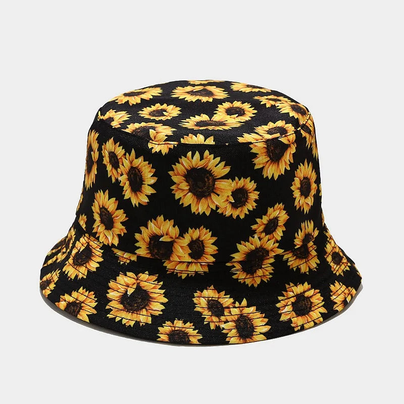 fashion plant printing pattern fisherman hat spring and summer outdoor sun protection fisherman cap unises fishing caps