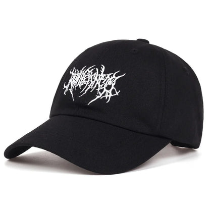 Unisex Gothic Y2K Baseball Cap – Cotton Embroidery Soft Snapback Punk Streetwear Dad Hat