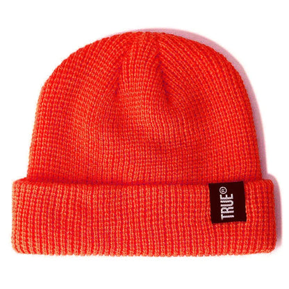 Hot Sale Daily SHORT Beanie Hat Unisex Sailor Style Winter Hat Men Women Ribbed Knitted Melon Cap True Letter Baggy Hat