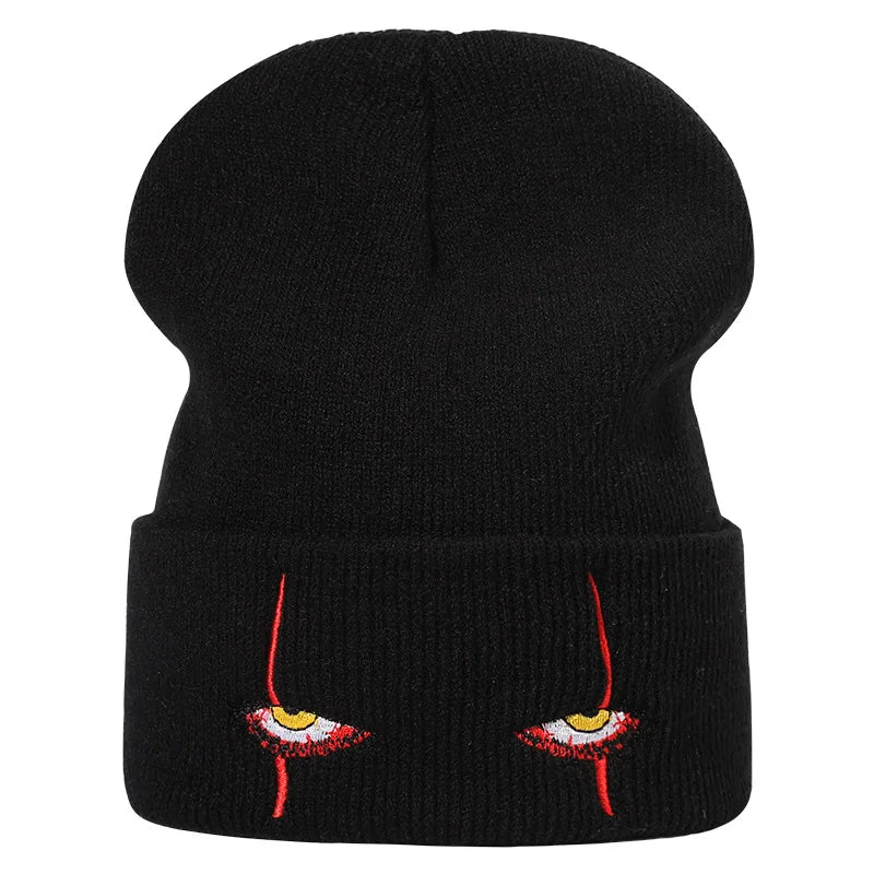 Winter Beanie Pullover Hat Women's Knitted Hat Embroidered Skullies Hat Cap Men Autumn Warm Ski Bonnets Unisex Cuffed Skull Caps