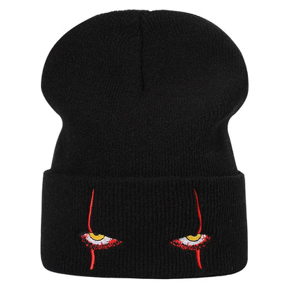 Winter Beanie Pullover Hat Women's Knitted Hat Embroidered Skullies Hat Cap Men Autumn Warm Ski Bonnets Unisex Cuffed Skull Caps