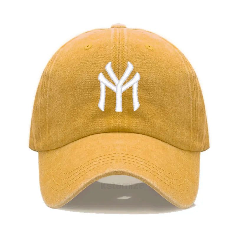 Letter MY Embroidery Baseball Cap Women Men Adjustable Soft Washed Cotton Sports Dad Hat  Spring Summer Protection Sun Hats