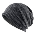 Striped Slouch Beanie Hat For Men Women Single Layer Knitted Highly Elastic Hats Chemo Bonnet Beanies For Large Head Size