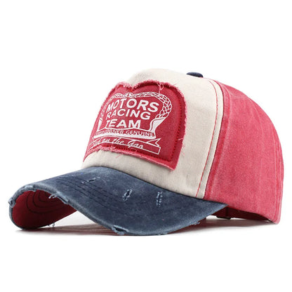 Unisex Washed Cotton Cap Letter Embroidery Baseball Cap For Men Women Streetwear Dad Hats
