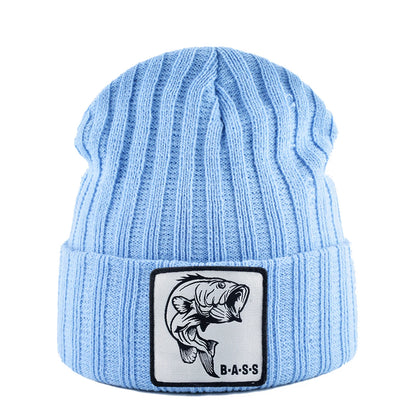 Knitted Skullies Beanie With Animals Patch Men Women Outdoor Casual Sport Hats Autumn Winter Solid Color Hip Hop Beanies