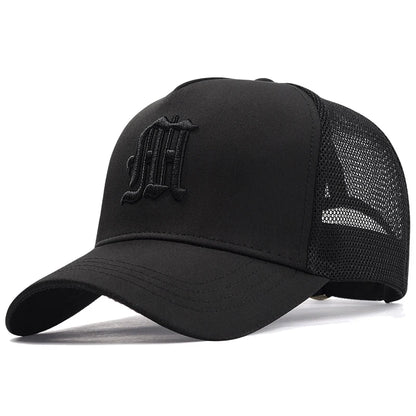 New Hat Men's Summer Thin High Top Baseball Cap Tide Big Head Fence Mesh Breathable Cap Sunscreen Sun Hat