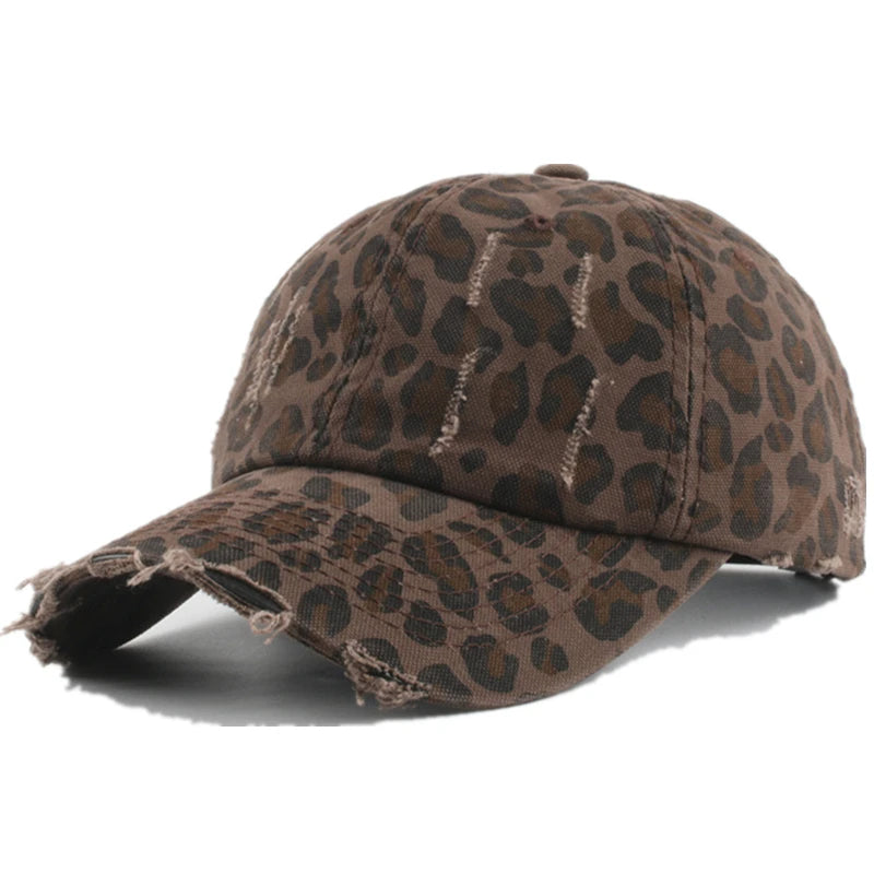 Hot Sale Y2K Fashion Leopard Print Women's Baseball Cap Summer Outdoor Sunscreen Hat Female Trendy Cap