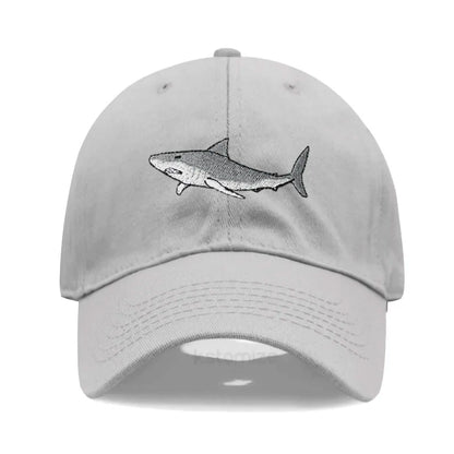 Animal Shark Embroidered Baseball Cap for Women Men Fashion Adjustable Washed Cotton Dad Hat Unisex Classic Golf Caps