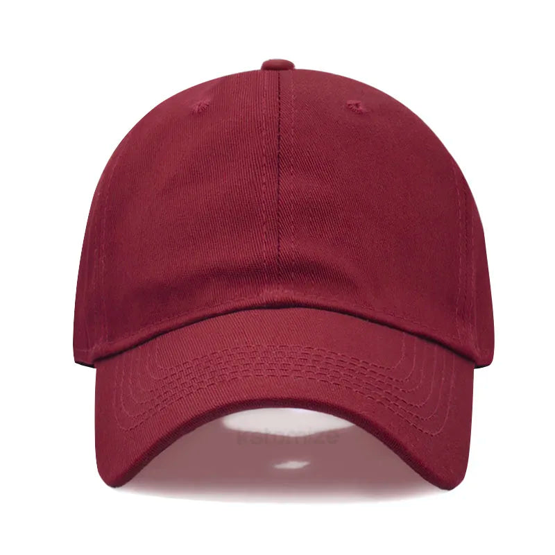 Solid Color Baseball Cap Women's Plain Sport Golf Cap for Man Washed Cotton Dad Hat Sun Hats